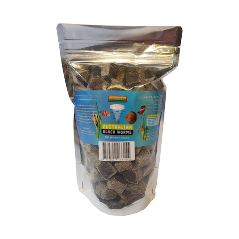 **UNAVAILABLE -Freeze Dried Blackworms with Spinach - Cubed - 50g Bag